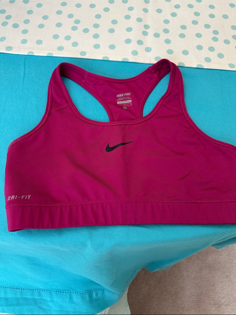 Nike Magenta Racerback Dri-FIT Sports Bra
